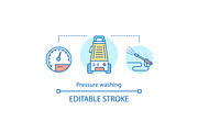 Pressure washing concept icon