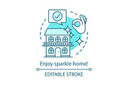 Enjoy sparkle home concept icon