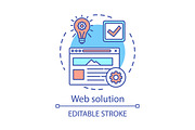 Web solution concept icon