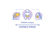 Pediatric surgery concept icon