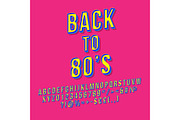 Back to 80s 3d vector lettering