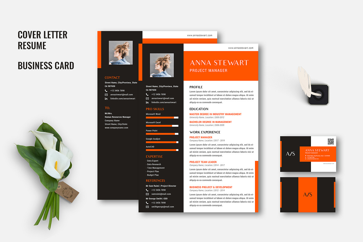 Athena - Creative CV Resume Set in Letter Templates - product preview 8