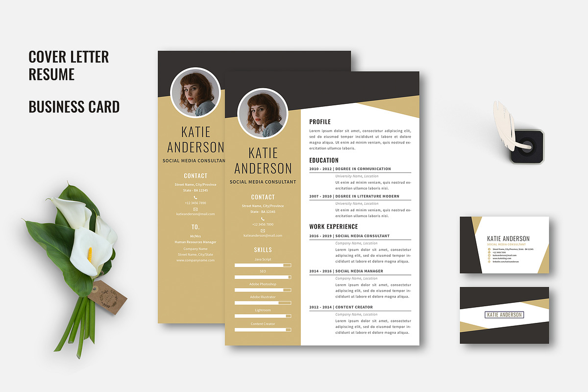 Midaz - Creative CV Resume Set in Letter Templates - product preview 8