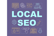 Local SEO word concepts banner