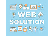 Web solution word concepts banner