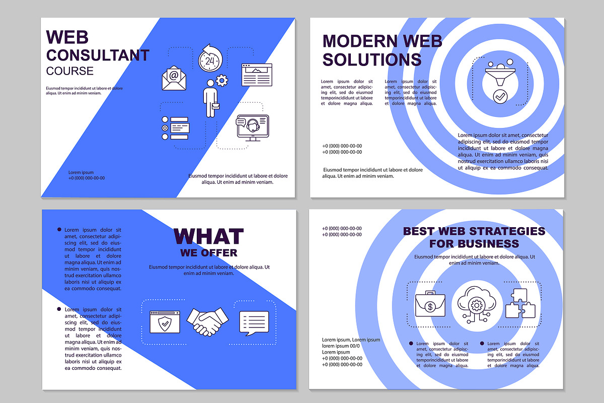 Web consulting brochure template in Brochure Templates - product preview 8