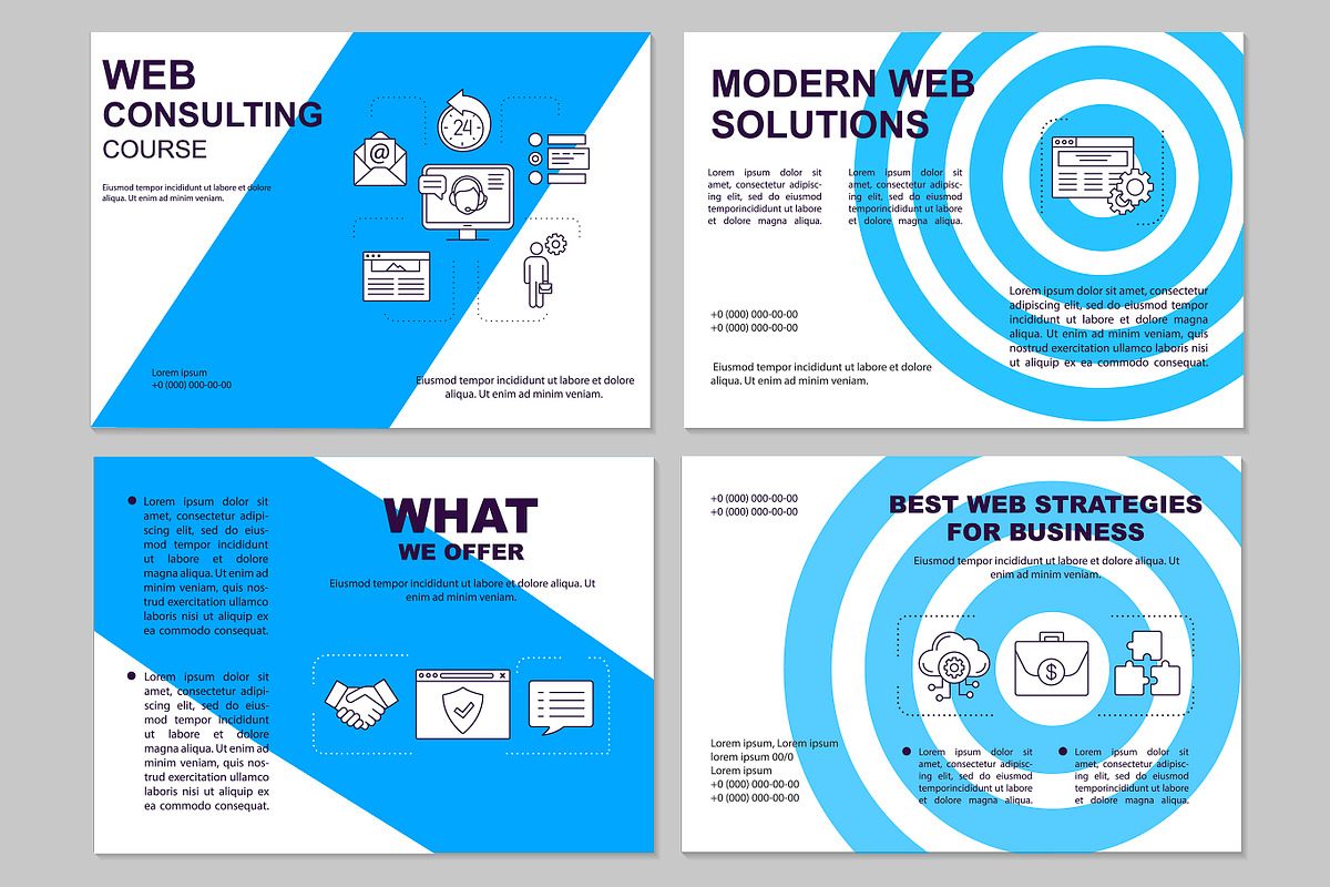 Web consulting brochure template in Brochure Templates - product preview 8