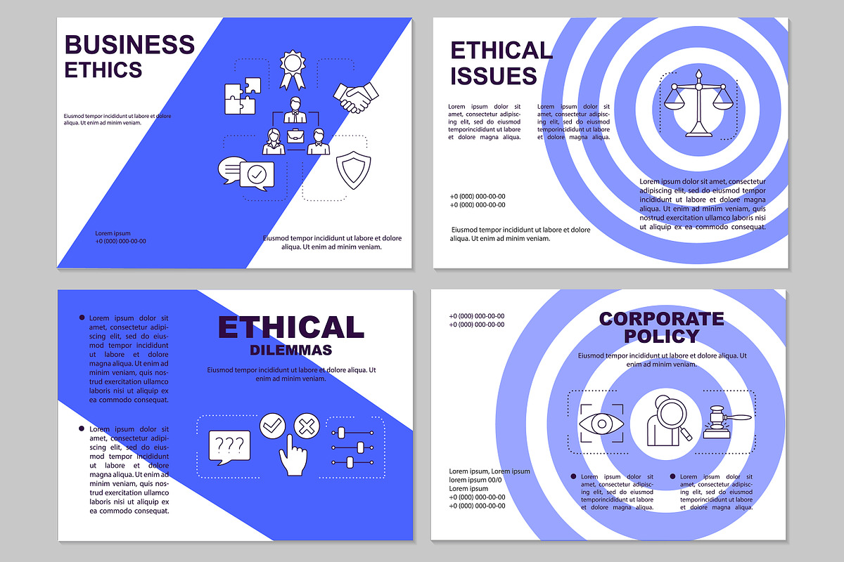 Business ethics brochure template in Brochure Templates - product preview 8