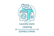 Laundry room cleaning concept icon
