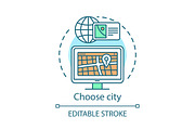 Choose city concept icon