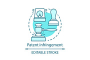 Patent infringement concept icon