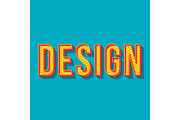 Design vintage 3d vector lettering