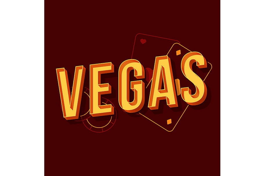 Vegas vintage 3d vector lettering in Add-Ons - product preview 8