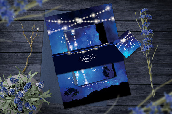Night Wedding Invitation in Wedding Templates - product preview 1