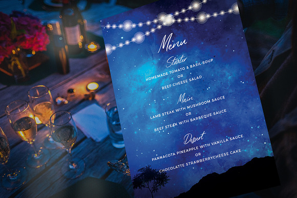 Night Wedding Invitation in Wedding Templates - product preview 4