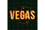 Vegas vintage 3d vector lettering