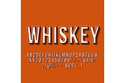 Whiskey vintage 3d vector lettering