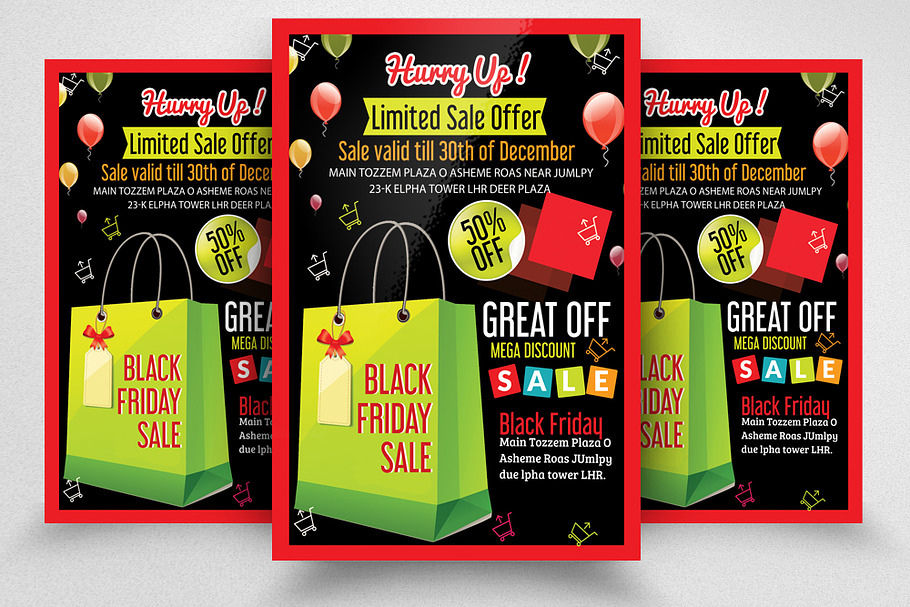 Black Friday Sale Discount Flyer in Flyer Templates - product preview 8