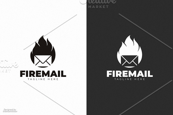 Fire Mail Logo in Logo Templates - product preview 3