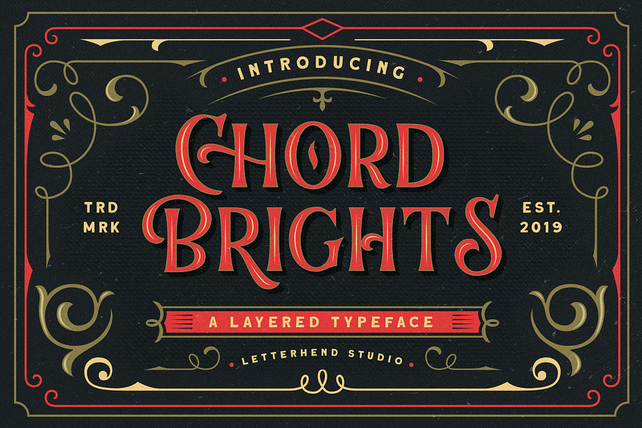 Chord Brights - A Layered Typeface in Display Fonts - product preview 8