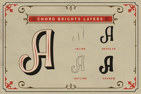 Chord Brights - A Layered Typeface in Display Fonts - product preview 1