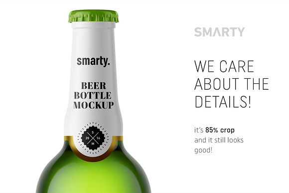 Beer bottle mockup in Product Mockups - product preview 3