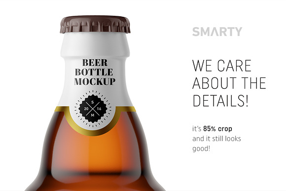 Beer bottle mockup in Product Mockups - product preview 3