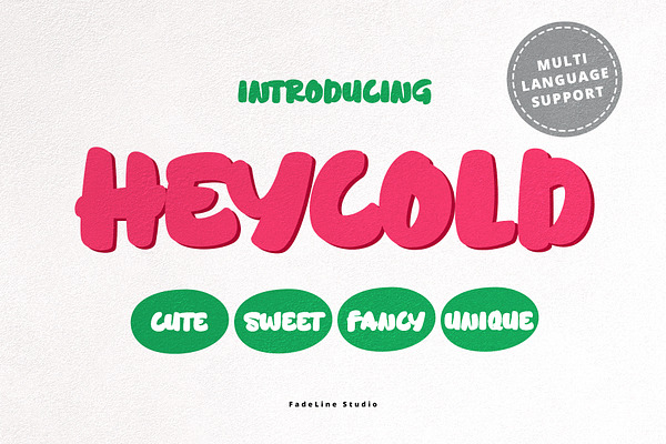 HEYCOLD CUTE FONT
