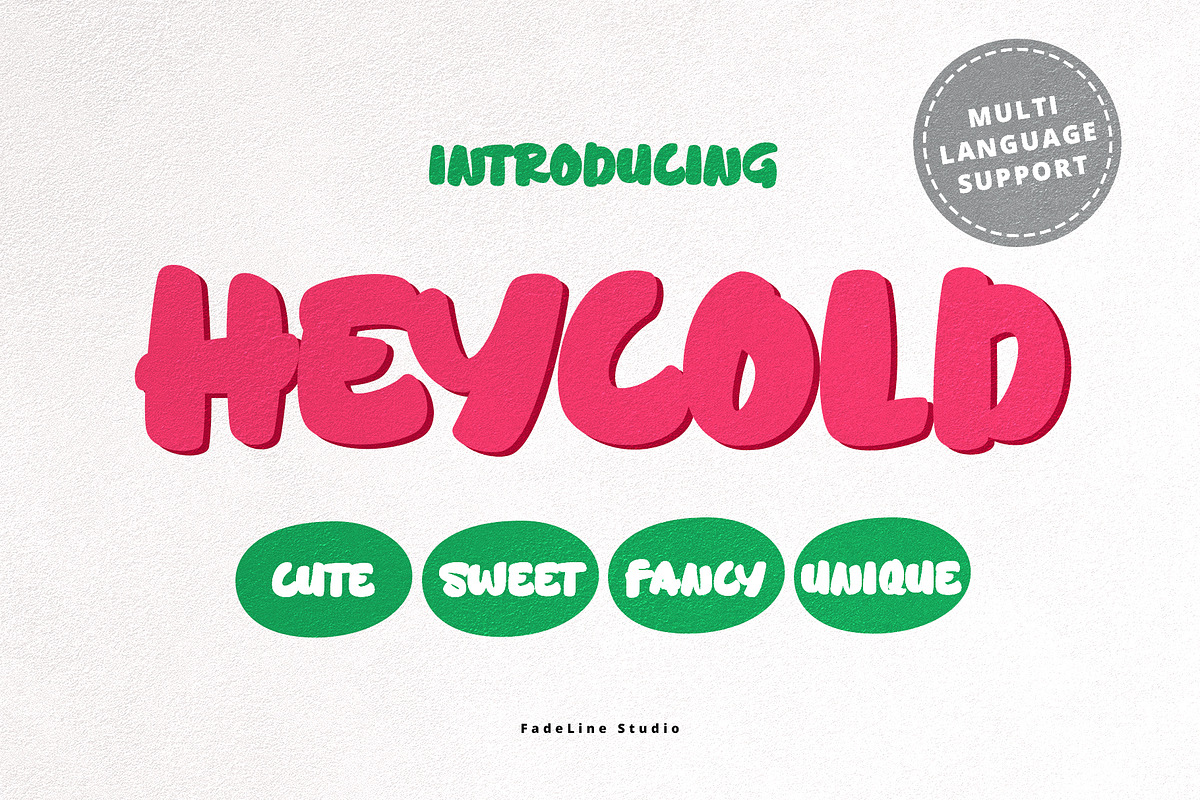 HEYCOLD CUTE FONT in Display Fonts - product preview 8