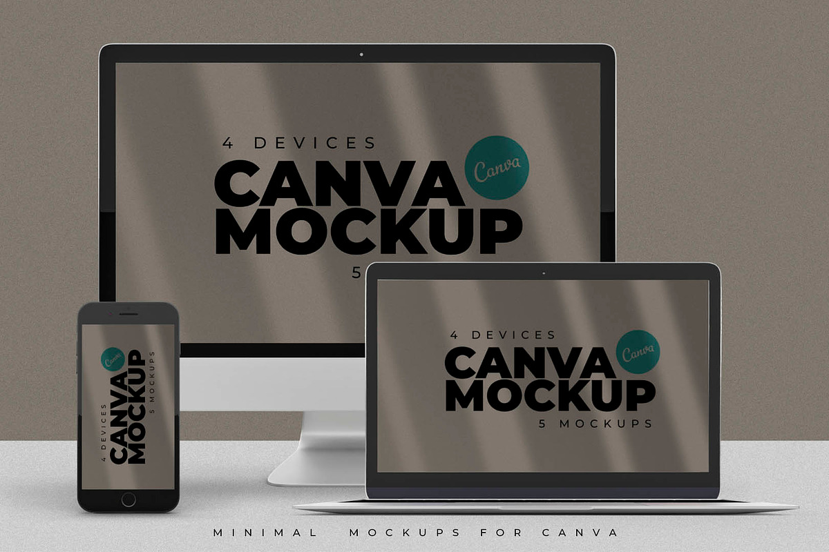 5 Modern Device Mockups For Canva in Mobile & Web Mockups - product preview 8