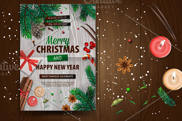 Christmas Invitation. Vector Package in Card Templates - product preview 1