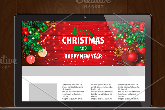 Christmas Invitation. Vector Package in Card Templates - product preview 2