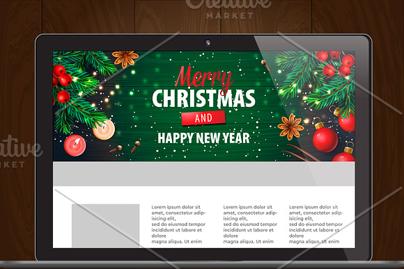 Christmas Invitation. Vector Package in Card Templates - product preview 3