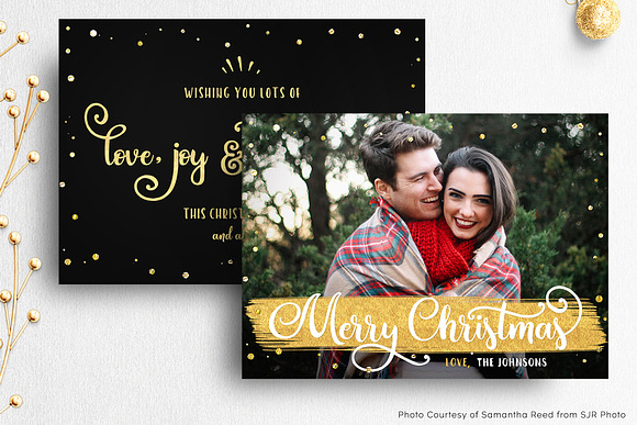 Christmas Card Psd Template Bundle in Card Templates - product preview 1