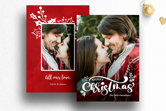 Christmas Card Psd Template Bundle in Card Templates - product preview 5