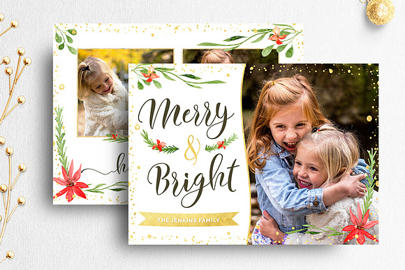 Christmas Card Psd Template Bundle in Card Templates - product preview 10