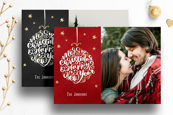 Christmas Card Psd Template Bundle in Card Templates - product preview 13