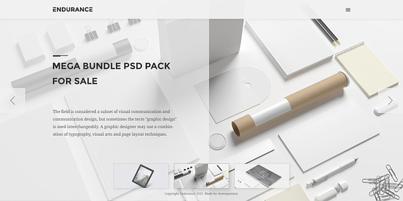 Endurance - Minimal Personal PSD in Website Templates - product preview 3