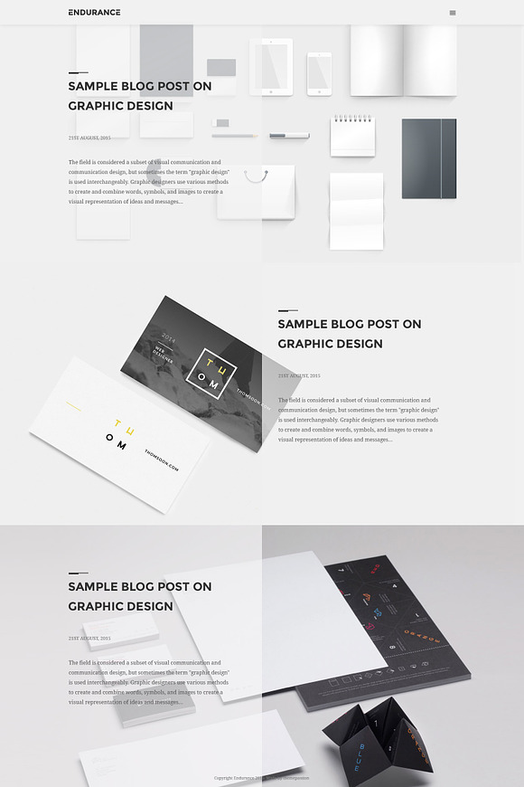 Endurance - Minimal Personal PSD in Website Templates - product preview 5