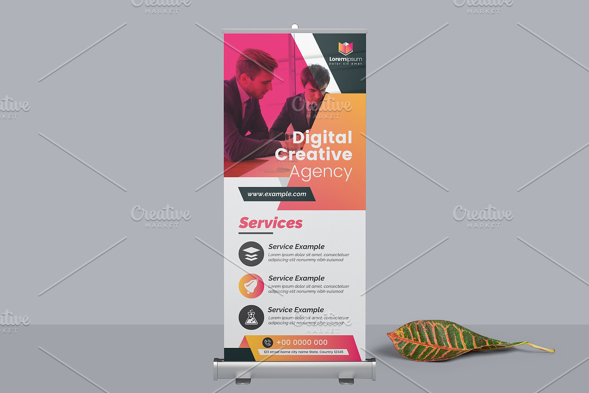 Roll-Up Banner in Stationery Templates - product preview 8