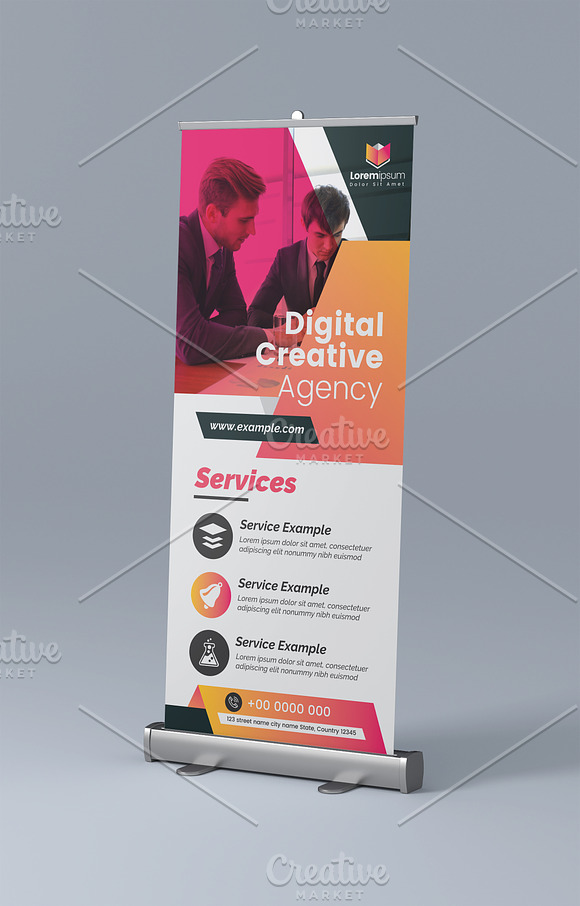 Roll-Up Banner in Stationery Templates - product preview 1