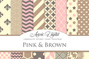 Pink and Brown Digital Paper