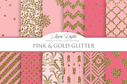 Pink and Gold Digital Paper