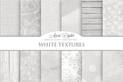 White Textures Digital Papers