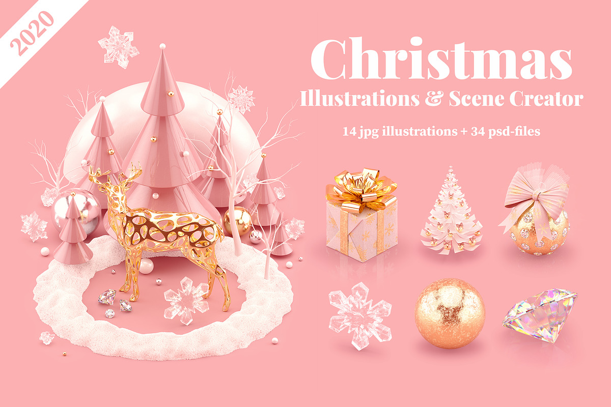 Christmas Scene Creator in Illustrations - product preview 8
