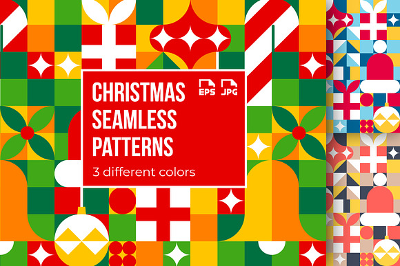 Merry Christmas seamless pattern in Patterns - product preview 3