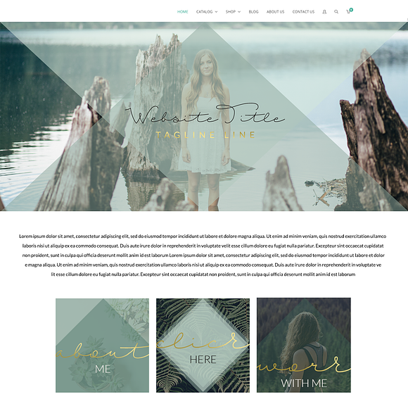 Succulent Forrest Website/Blog Kit in Website Templates - product preview 2