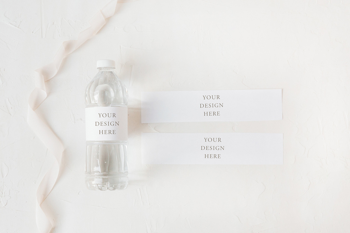 Wedding Water Bottle Mockup in Product Mockups - product preview 8