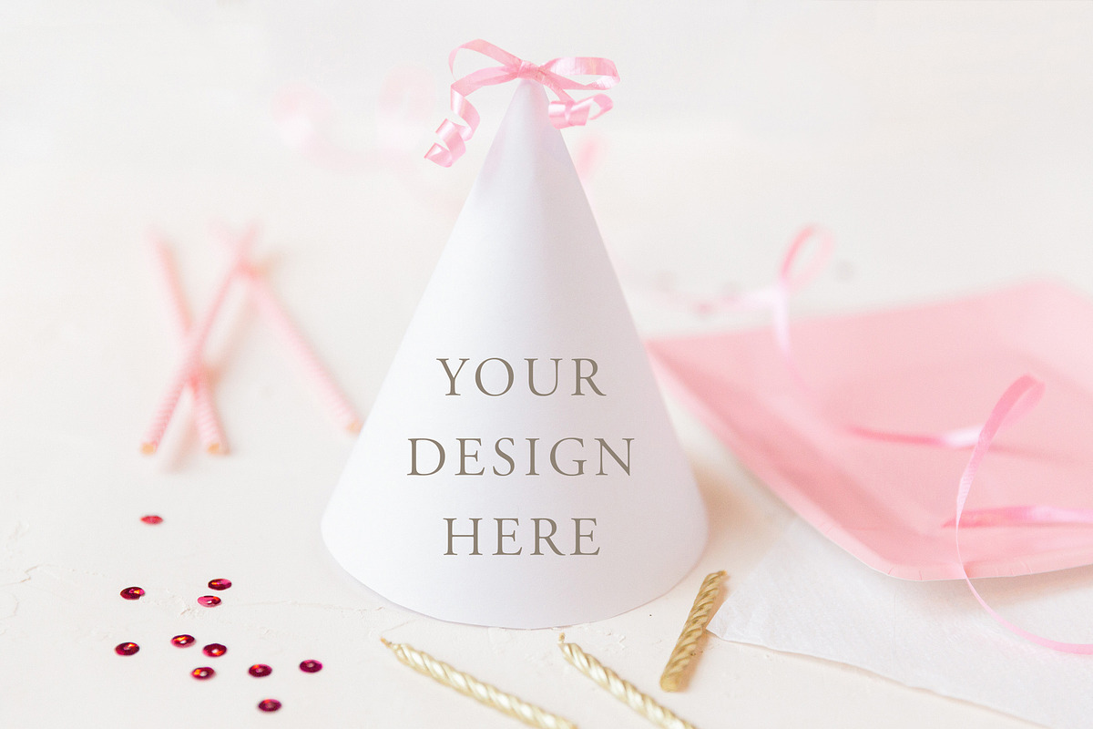 Party Cone Hat Mockup in Product Mockups - product preview 8