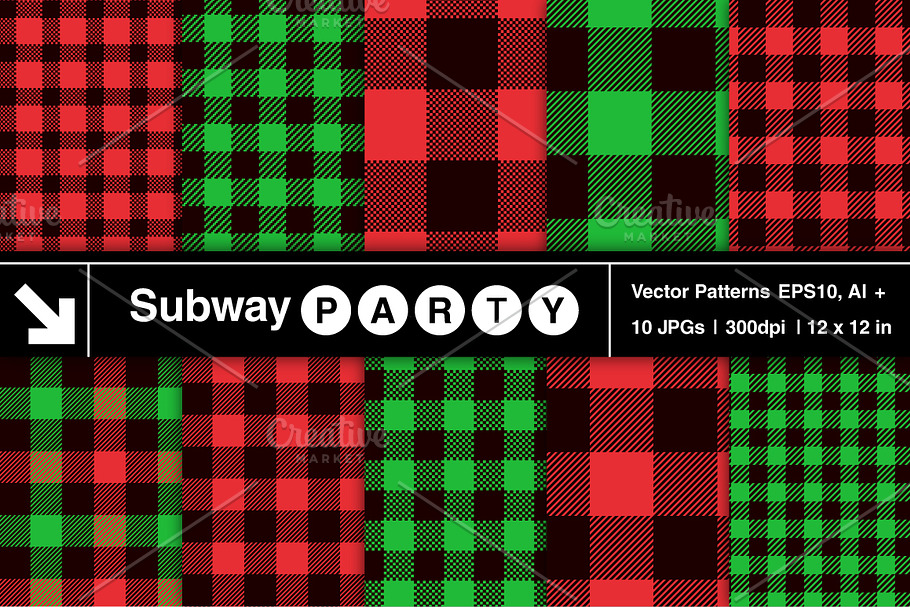 Vector Christmas Plaid Patterns Blk in Patterns - product preview 8